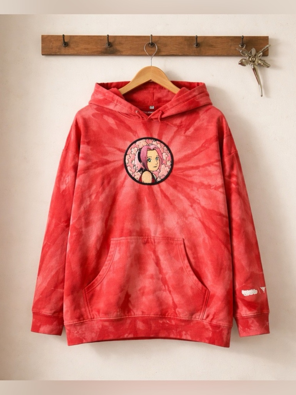 NEW Hypland x Naruto Shippuden Sakura Haruno Chenille Hoodie | Size Large
